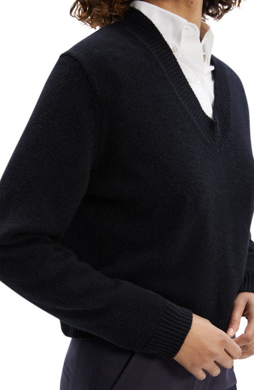 Shop Theory Crop Cashmere Sweater In Black