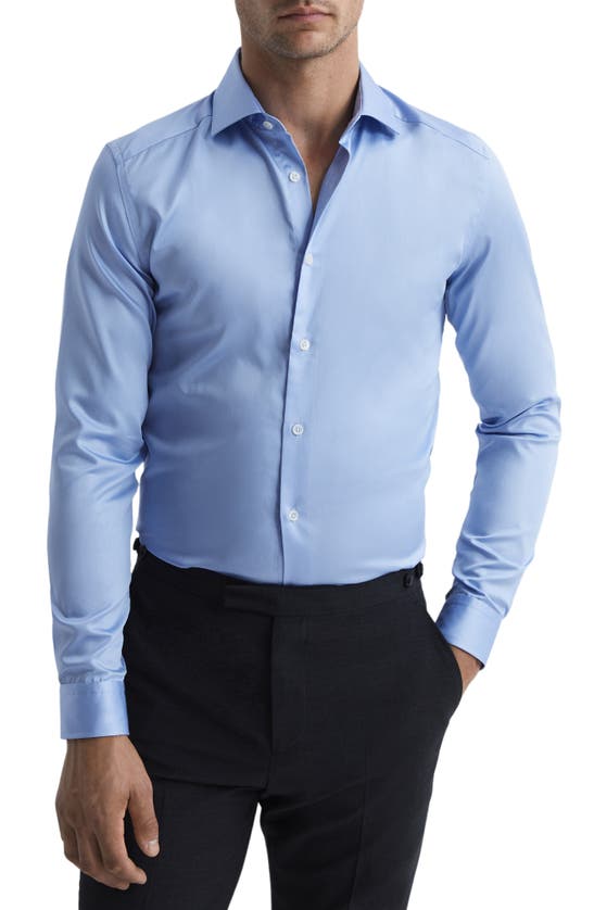 REISS REMOTE SLIM FIT COTTON BUTTON-UP SHIRT