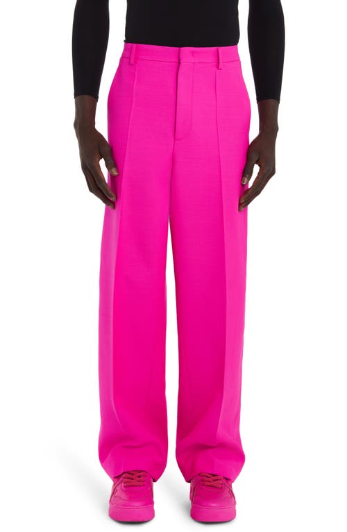 Valentino Relaxed Virgin Wool & Silk Trousers in Uwt - Pink Pp