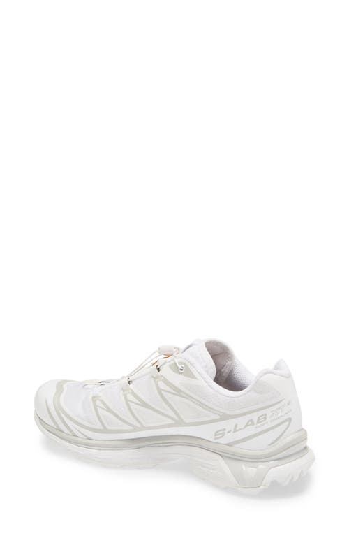 Salomon Gender Inclusive Xt-6 Sneaker In White/white/lunar Rock