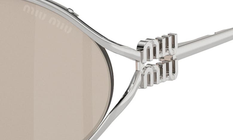 Shop Miu Miu 54mm Oval Sunglasses In Silver