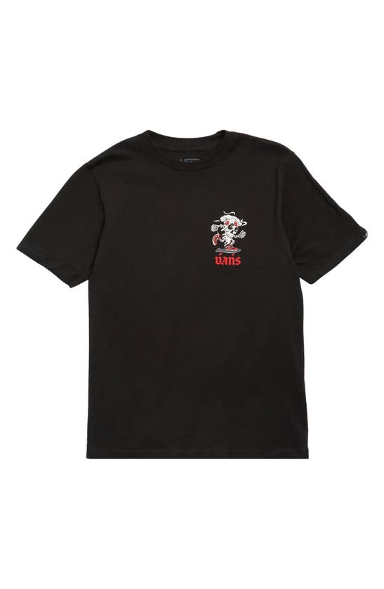 Vans Kids' Pizza Skull Graphic T-shirt In Black