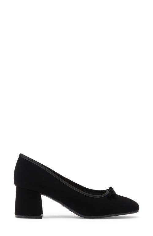 Top Guy Shoes Elba Square Toe Pump In Black Nubuck