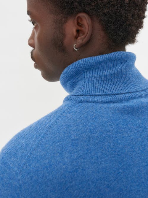 Shop Gobi Cashmere Turtle Neck In Blue