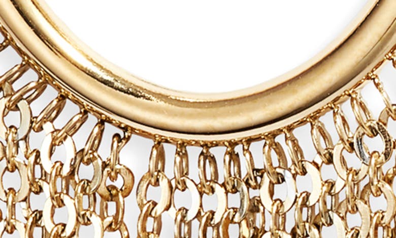 Shop Knotty Chain Fringe Drop Earrings In Gold