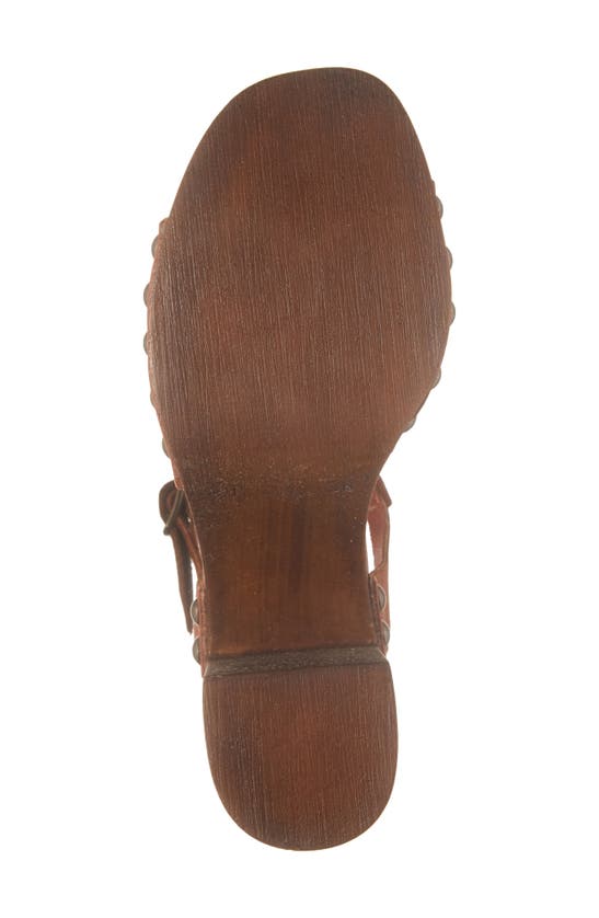 Chocolat Blu Holand Ankle Strap Platform Sandal In Cognac Leather