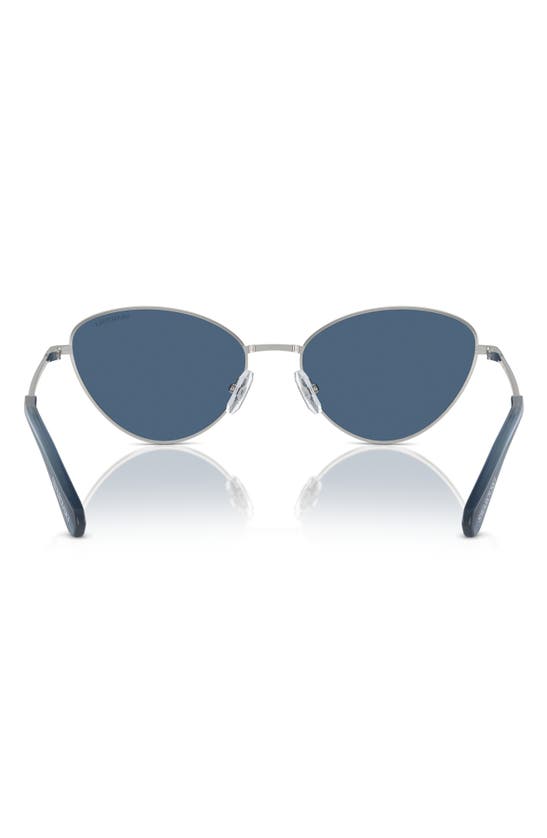 Shop Swarovski 58mm Cat Eye Sunglasses In Silver