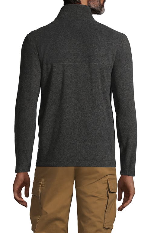 Shop Lands' End Anyweather Fleece Quarter Zip Pullover In Dark Charcoal Heather