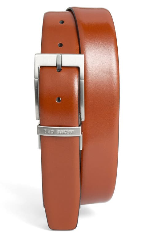 Ted Baker London Reversible Leather Belt In Tan/dark Brown