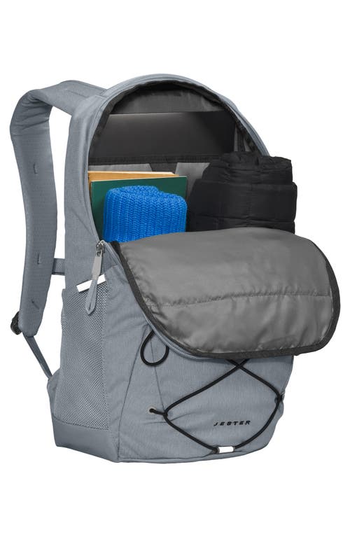 The North Face Jester Water Repellent Backpack In Mid Grey Dark Heather/black