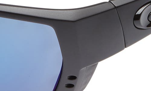 Costa Del Mar Tuna Alley 60mm Polarized Sunglasses In Blackout/blue Mirror