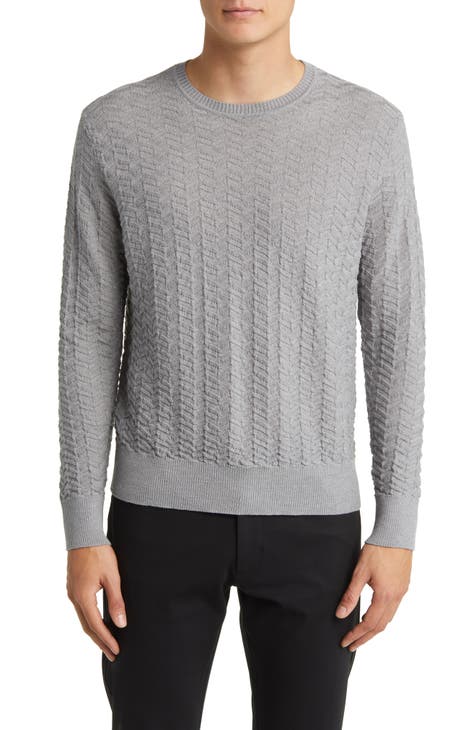 Comme des Garçons SHIRT Jacquard Knit Sweater Silver Grey
