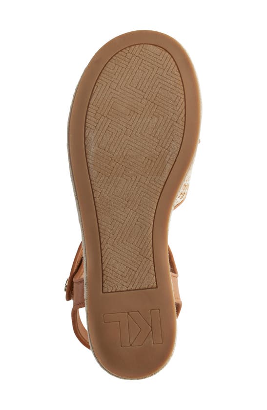 Shop Karl Lagerfeld Celeste Platform Wedge Sandal In Natural