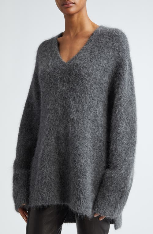 LOULOU STUDIO LOULOU DE SAISON GOTO OVERSIZE ALPACA BLEND V-NECK SWEATER