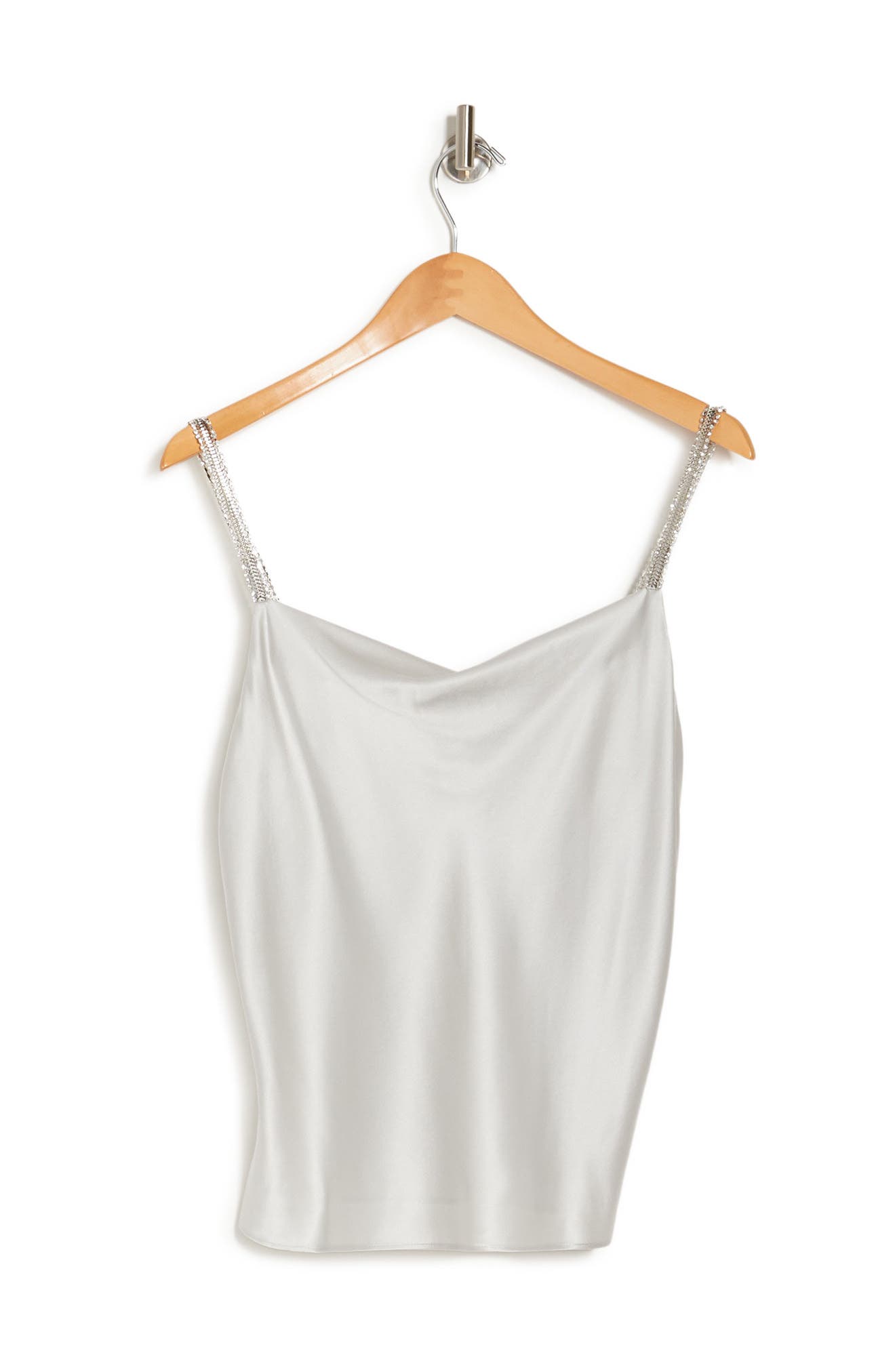 Cami Nyc Felicity Crystal-embellished Silk-blend Charmeuse Camisole In Frost