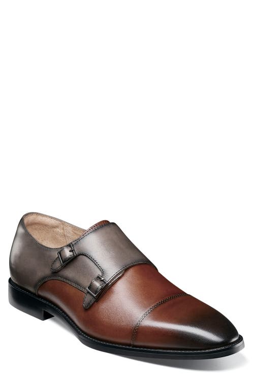 Shop Stacy Adams Raythorne Double Monk Strap Shoe In Brown/gray