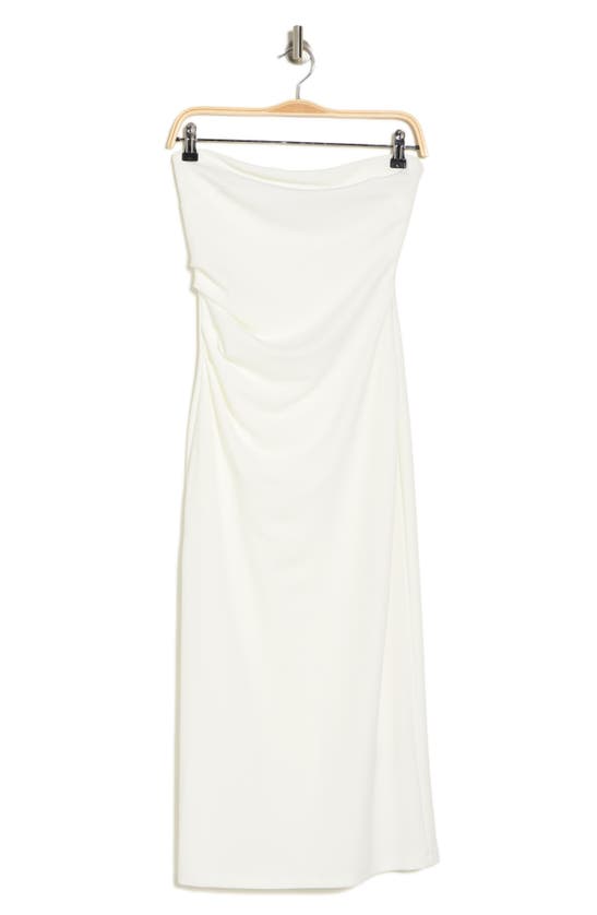 19 Cooper Strapless Knit Dress In White