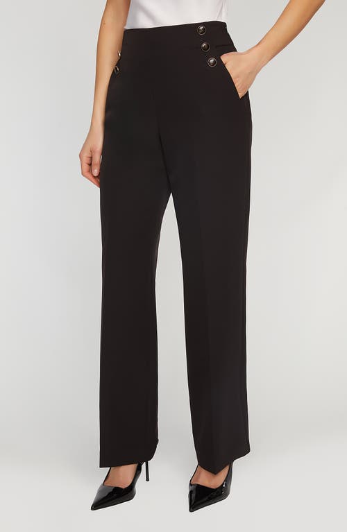 Shop Elie Tahari The Jolie Straight Leg Sailor Pants In Noir