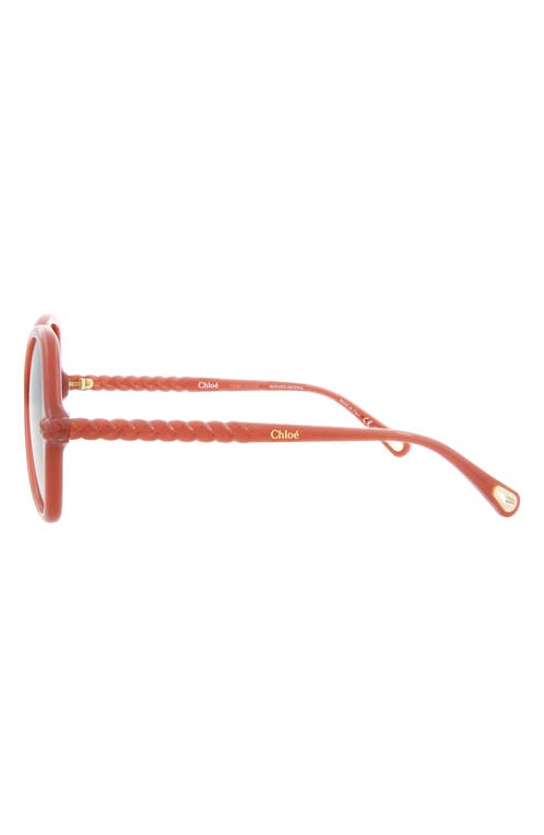 Chloé 56mm Chloe Core Sunglasses In Orange Orange Grey