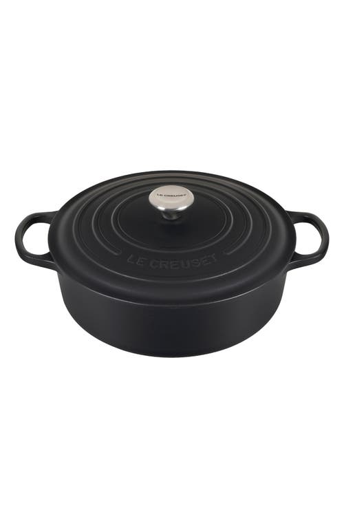 Le Creuset Signature 6 3/4-Quart Round Wide French/Dutch Oven in Licorice at Nordstrom