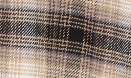 Ben Sherman Check Print Shirt Jacket In Camel
