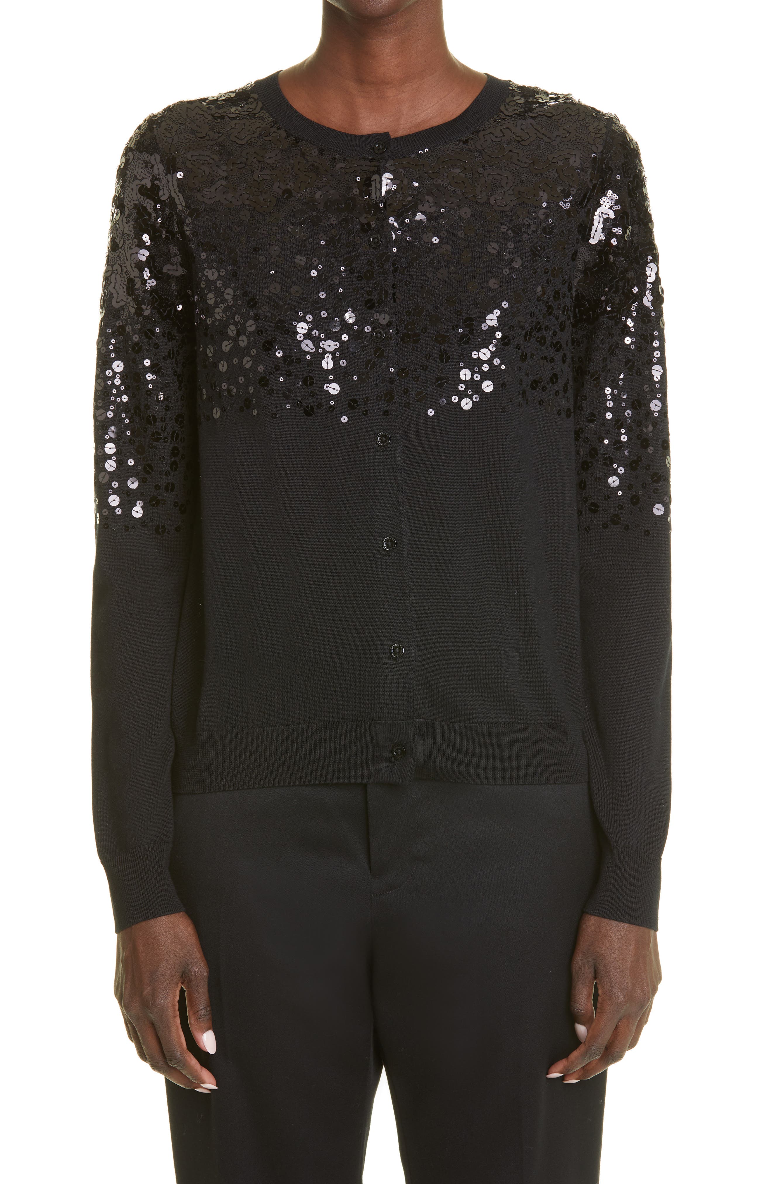 black sparkly sweater