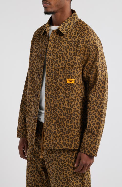 Service Works Leopard Print Front Of House Jacket In Brown