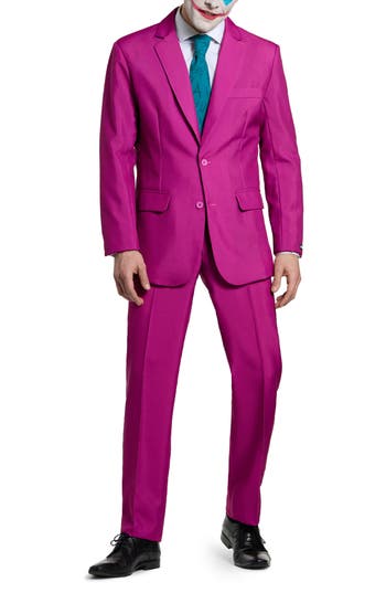 Opposuits Ruby Red Joker 3-piece Tuxedo Set (regular & Big)<br /> In Fuchsia
