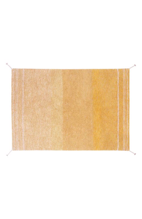 Lorena Canals Reversible Washable Recycled Cotton Blend Rug In Amber/honey