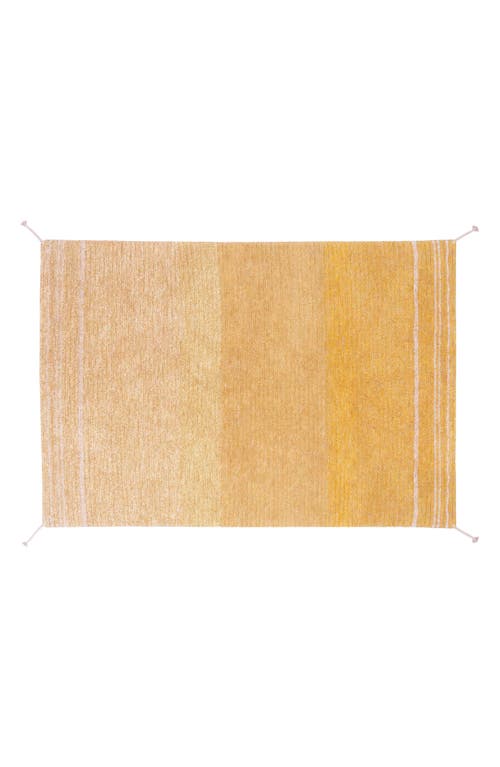 Lorena Canals Kids'  Reversible Washable Recycled Cotton Blend Rug In Amber/honey