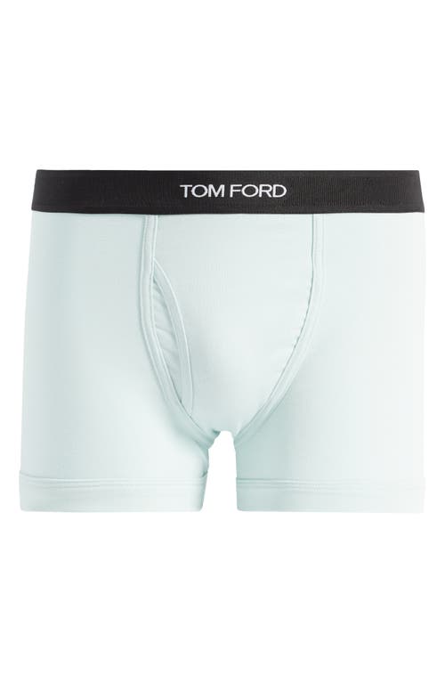 Cotton Stretch Jersey Boxer Briefs in Pale Mint