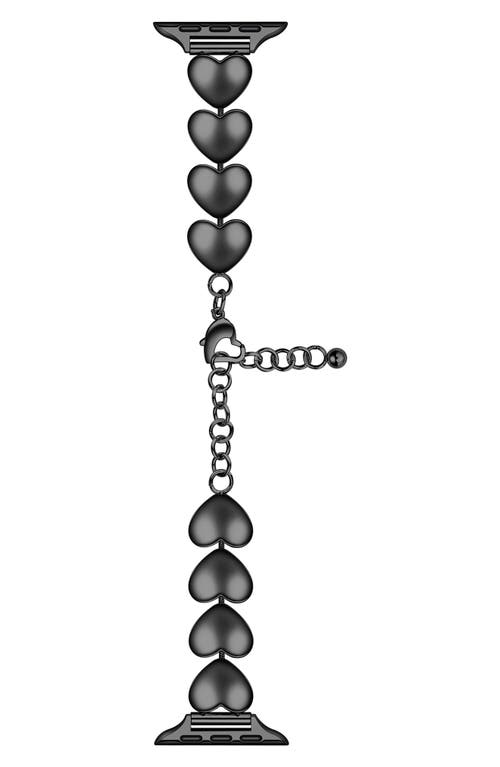 The Posh Tech Lover Heart Apple Watch® Watchband In Black