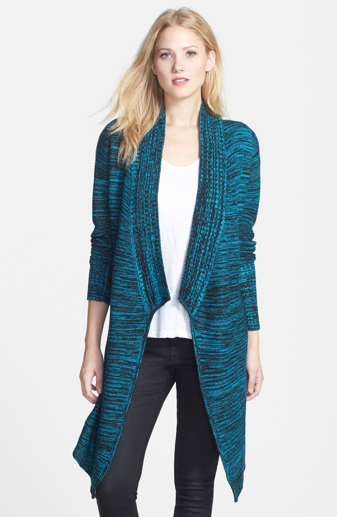 One A Space Dye Open Front Cardigan | Nordstrom