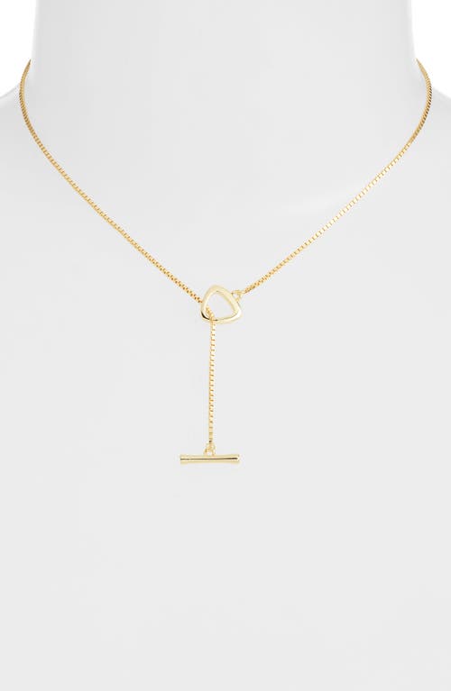 Box Chain Toggle Necklace in Gold