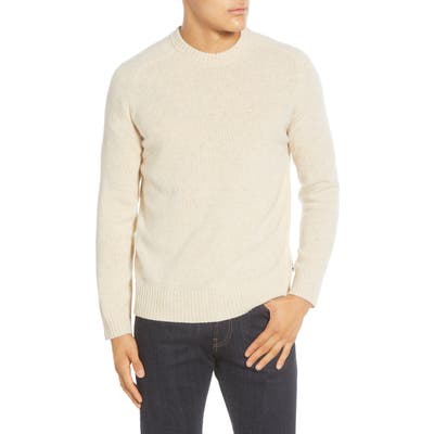 Nn07 Ed Donegal 6342 Slim Fit Crewneck Wool Blend Sweater, White