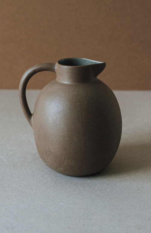 Al Centro Ceramica Ball Pitcher In Terracotta