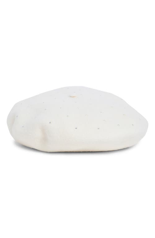 Kate Spade New York Disco Wool Blend Beret In Cream