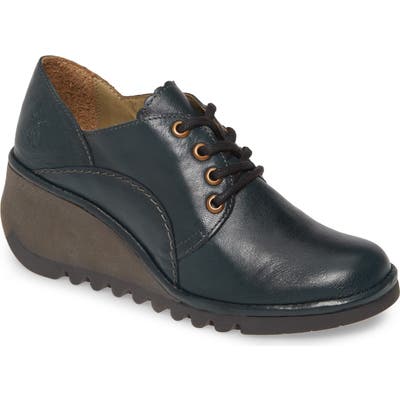 Fly London Nedo Wedge Derby - Blue