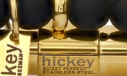 Shop Hmy Jewelry 18k Yellow Gold Beaded & Leather Bracelet Duo In 18k Gold Steel/black
