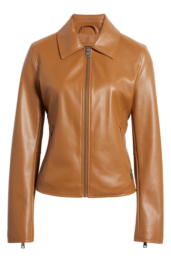 Shop Levi's Racer Faux Leather Jacket In Toffee