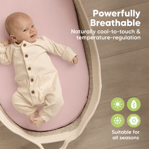 Keababies 2-pack Isla Fitted Bassinet Sheets In Rose