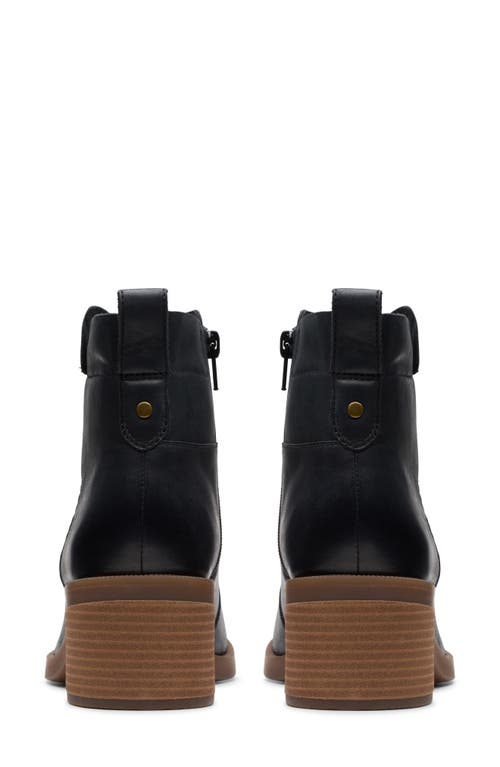 Clarks Lileigh Charm Leather Boot In Black Leather