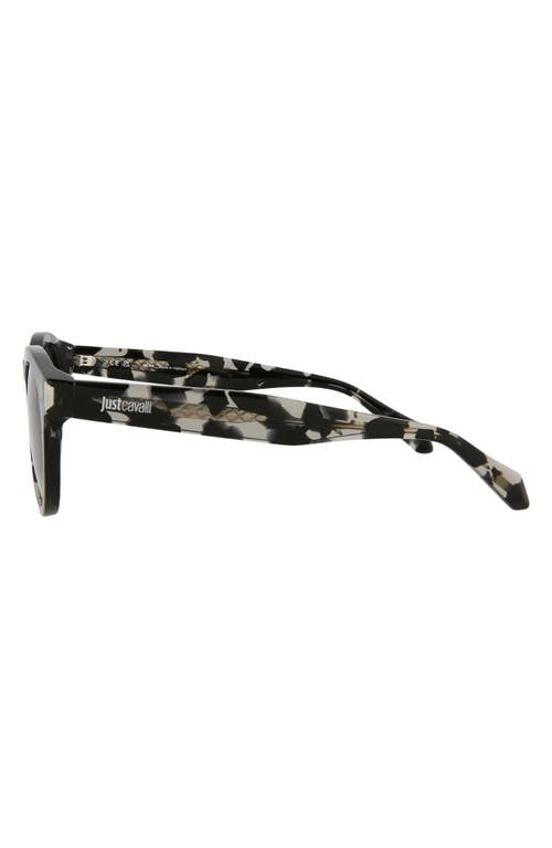 Just Cavalli Round-frame Acetate Sunglasses In Black Havana Blue