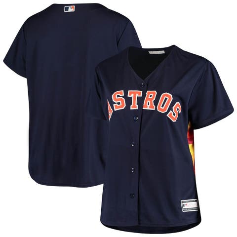 Men's Mitchell and Ness J.R. Richard Houston Astros Replica White/Orange  Throwback Jersey