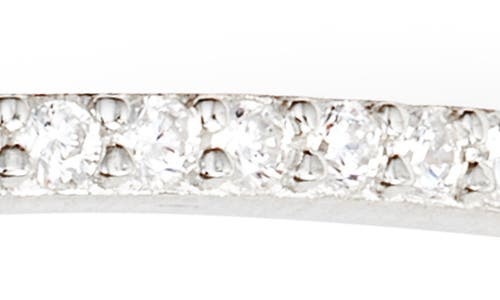 Shymi Cubic Zirconia Pavé Inside Out Hoop Earrings In Silver/white