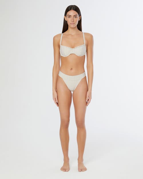 Shop Onia Marilyn Bikini Top In Tan/white