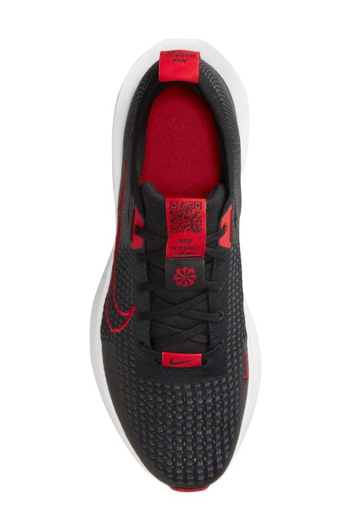 Shop Nike Interact Run Running Sneaker In Black/fire Red/anthracite