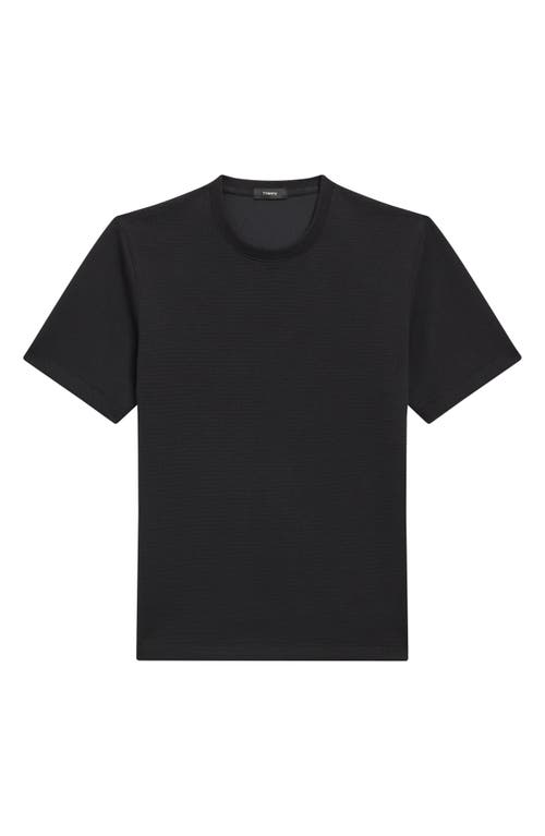 Shop Theory Delroy Double Piqué Crewneck T-shirt In Black