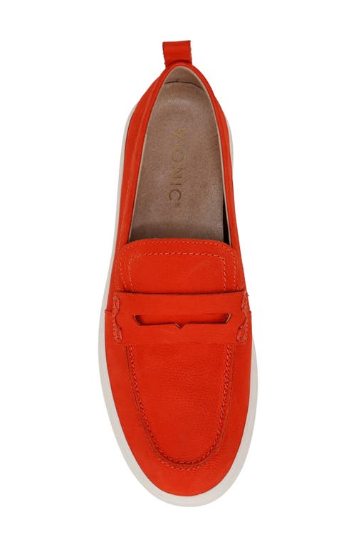 Vionic Uptown Hybrid Penny Loafer In Cherry Tomato