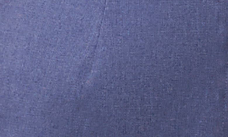 Shop Halogen Double Pocket Sleeveless Linen Blend Romper In Indigo Blue